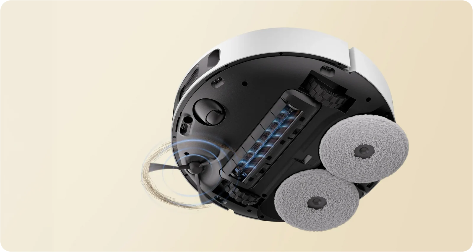 TriCut und Anti-Tangle Bürstensystem des Dreame L40 Ultra A