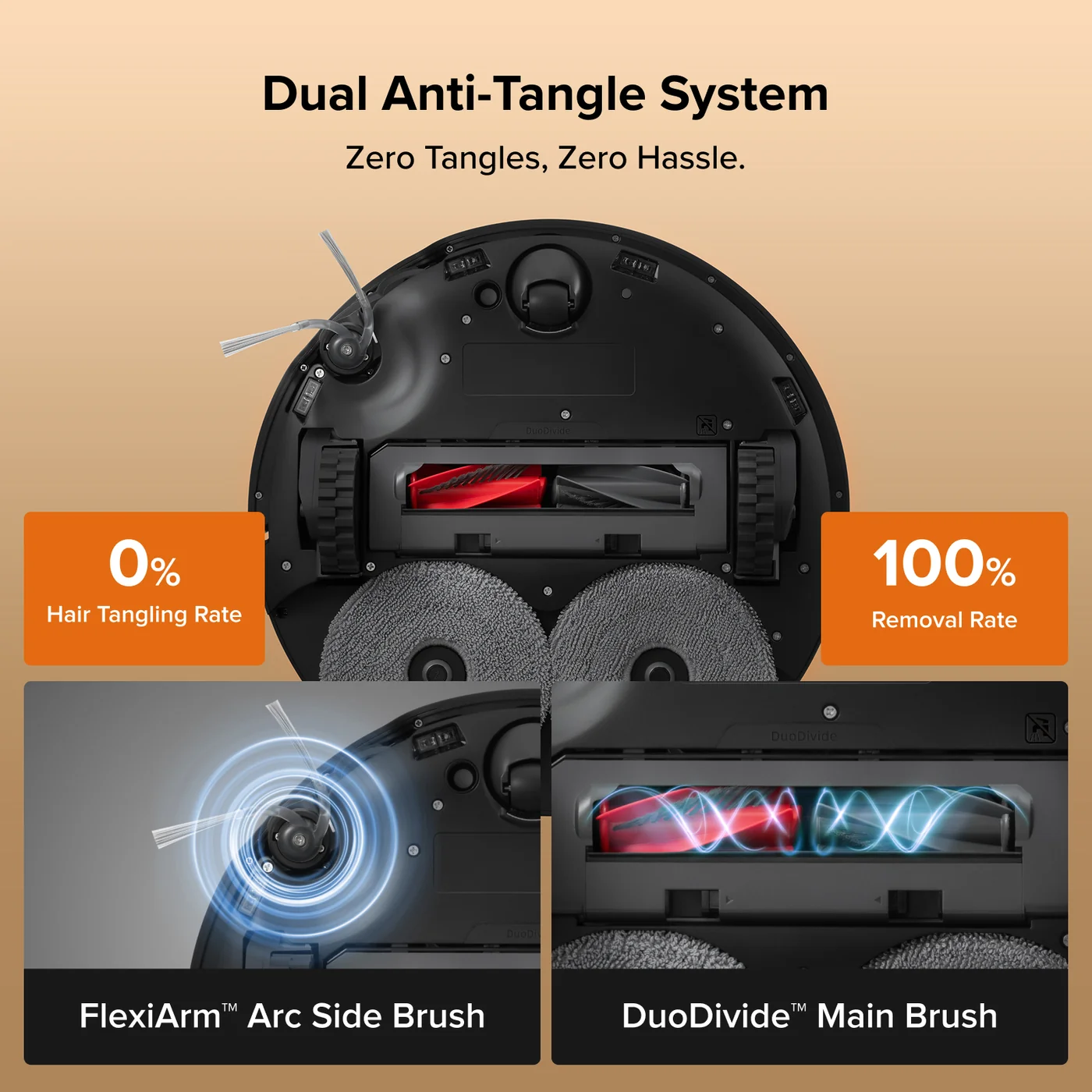 Dual Anti-Tangle System des Roborock Qrevo Edge 2