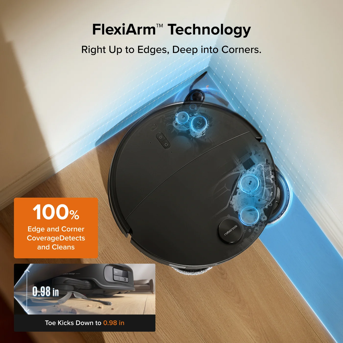 FlexiArm Kantenreinigung des Roborock Qrevo Edge 2